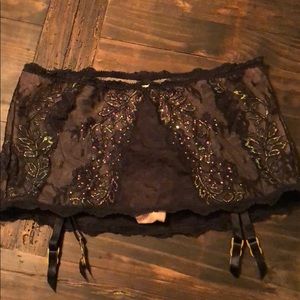 VS Lace Garter Belt with mesh thong